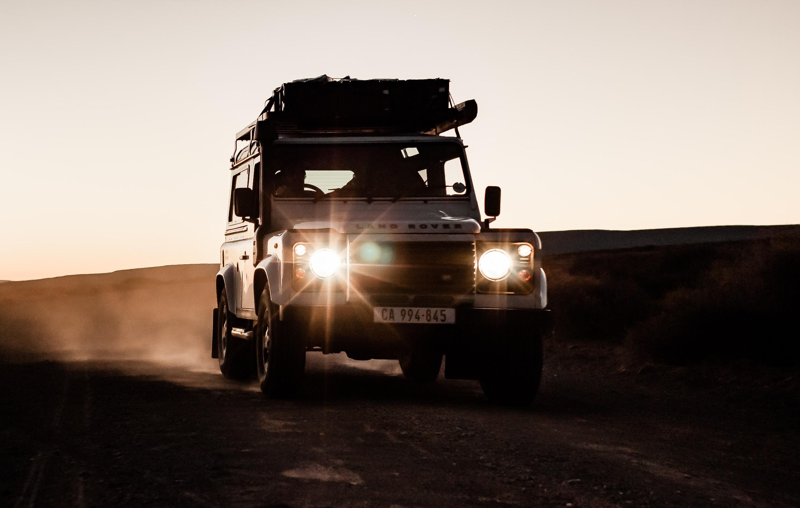 large car in the wilderness