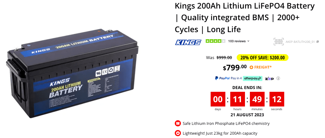 battery on sale at 4wd supacentre